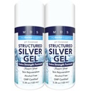 Colloidal Silver Gel תוספת כוח - 35ppm מופעל קולאידאל Silver Gel עבור כוח מקסימלי - Made in USA - Structured Formula in a Convenient 2 Pack