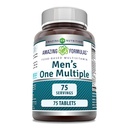 פורמולה מדהימה של Men's Multivitamin | מזון מבוסס | טבליות תוספת | תערובת מושלמת של ויטמינים, מינרלים, 25 מיליון CFU פרוביוטיקה ואנזימים המבוססים על מזון (1 Pack, 75 Count)
