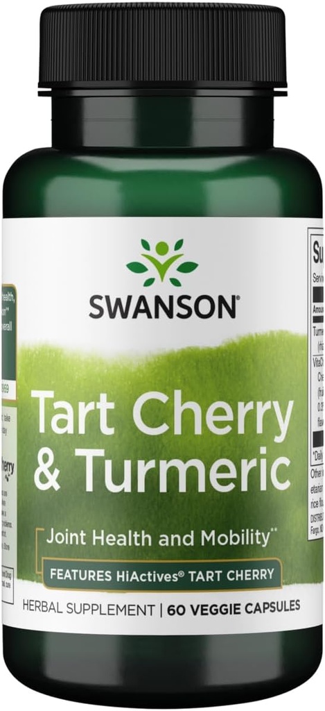 Swanson Hiactives Tart Cherry & Turmeric 60 ואג קפסולות