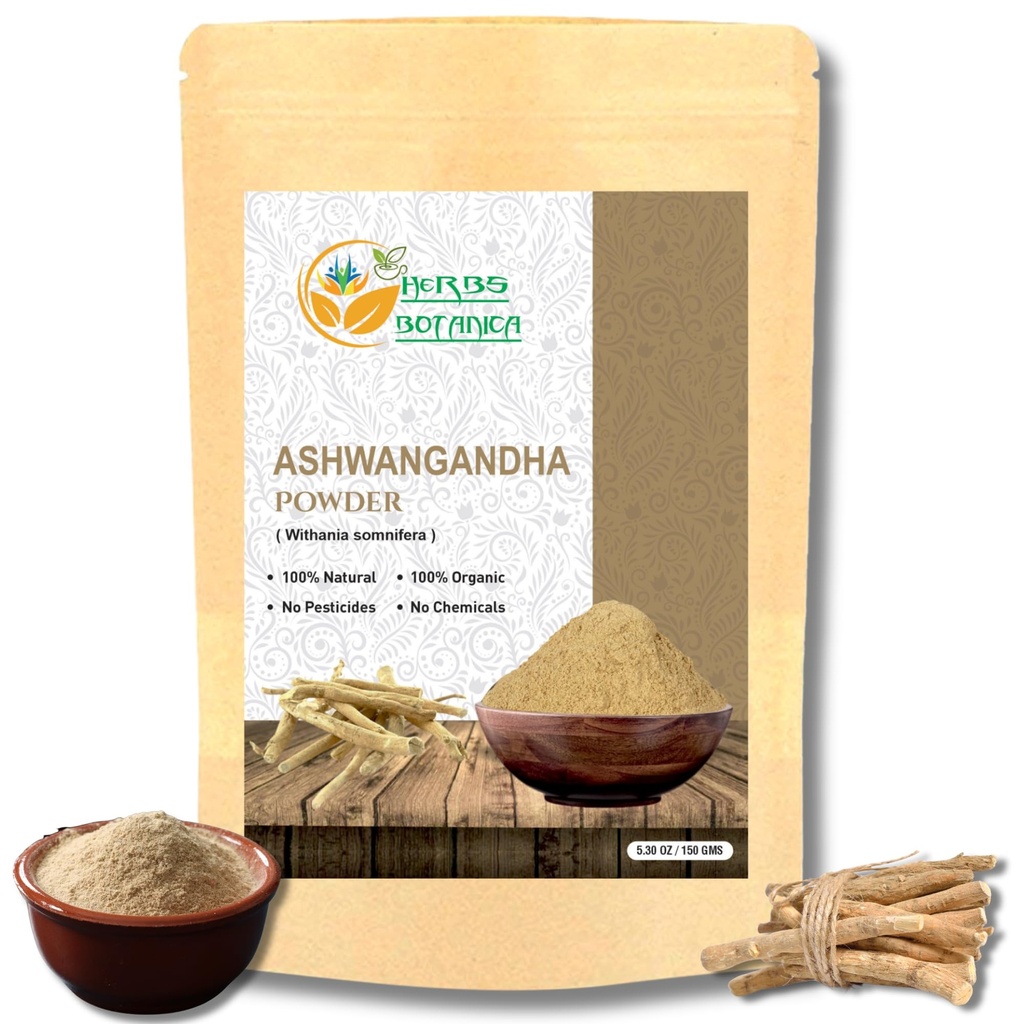 Herbs הבוטני אשוגנדה שורש אבקת עםניה Somnifera אבקת אשוואגנדה Ayurvedic Herbal תמיכה וכוח 5.3 oz oz