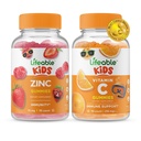 Lifeable Zinc Kids + ויטמין C Kids, Gummies Bundle - Great Tasting, ויטמין תוסף, Gluten Free, GMO חינם, Chewable Gummymy