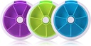 Creative Portable Mini 7 Day Weekly Circular Shape Rotary Sweet Fruit style Storage Case Box (Mixed Color)