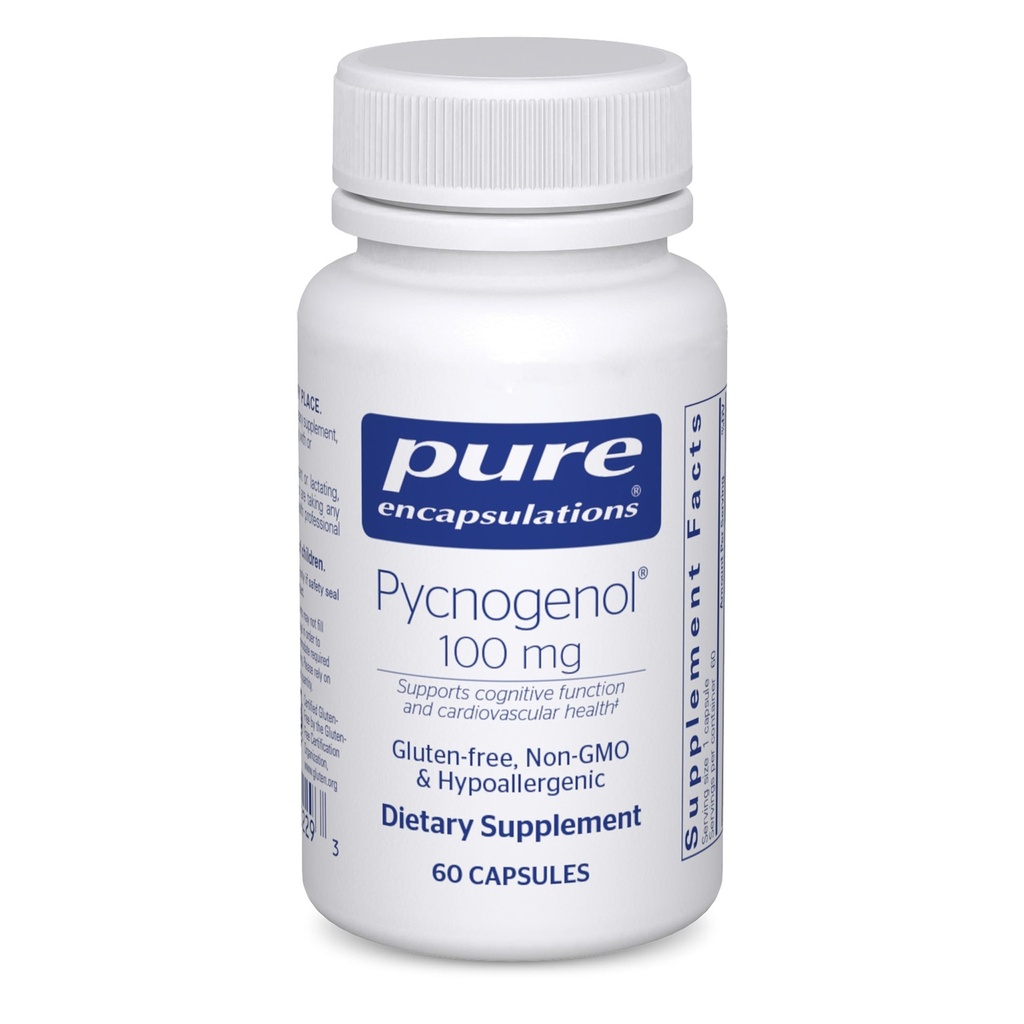 Pure Encapsulations Pycnogenol 100 מ"ג | תוסף Hypoallergenic לקידום הבריאות ואתרי ולספק תמיכה אנטי-חמצן