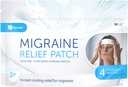Migraine Relief Patch, Cooling Patches עבור Migraine, Fever, הורמונים, וכאבי ראש, Mess & Odor-Free Hydrogel Cooling, Made in the USA, 1 Pack (4 x Patches) לבן לבן