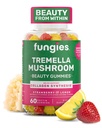 פטריות Tremella Mushroom Gummies, מעורבים Strawberry & לימון פלמור - Mushroom Herbal תוספת מסטיקמי למבוגרים תומכים Collagen Synthesis, עור בריא והזדקנות בריאה - חניכיים יופי 60 משרתים