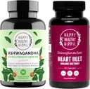 Happy hippie Beetroot כמוסות & אורגני Ashwagandha מתח תמיכה תוספי קפסולות
