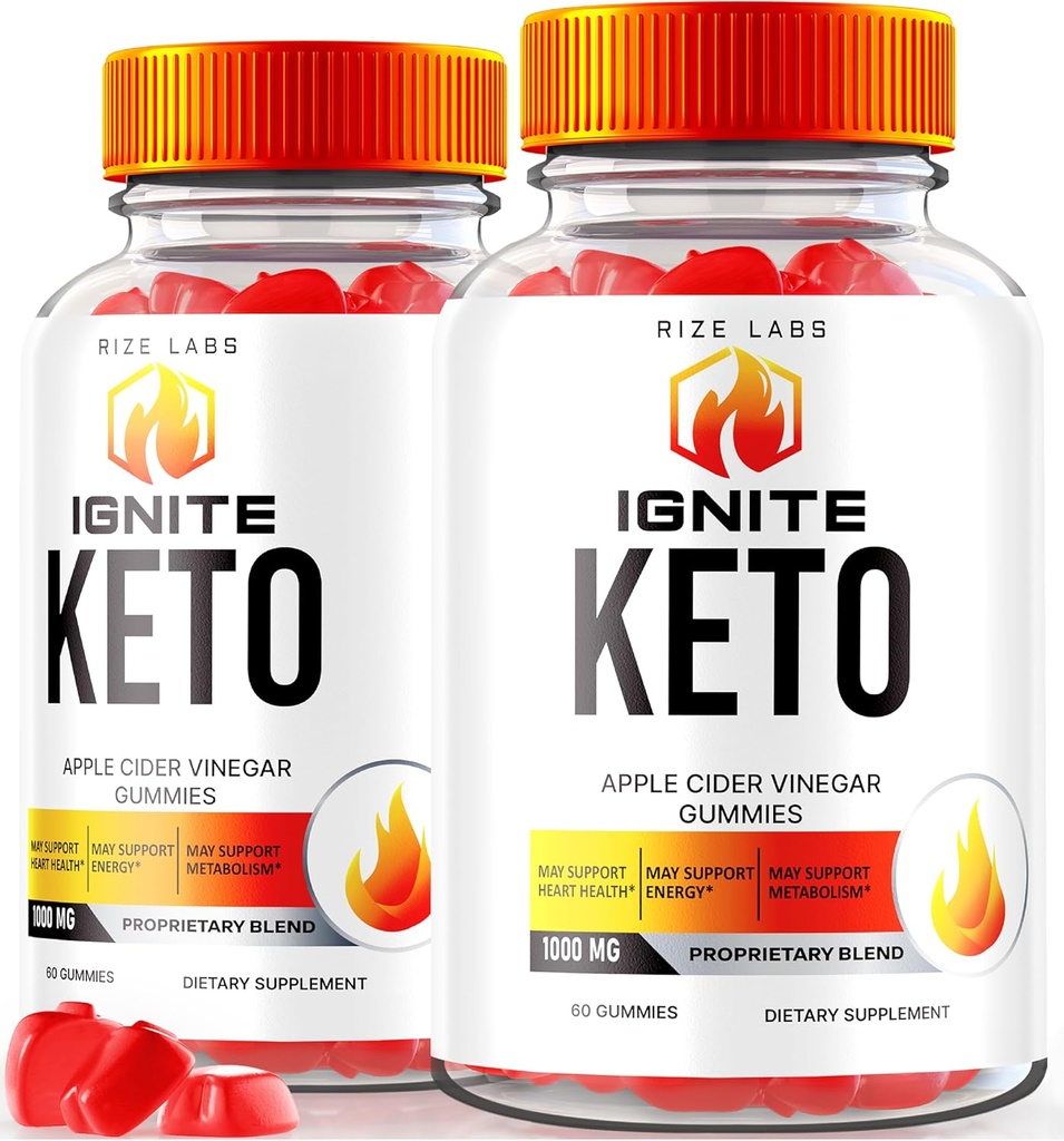 מעבדות rize (Pack of 2 Ignite Keto ACV חניכיים עבור אובדן משקל מתקדם, תוספת תזונתית (120 חניכיים)