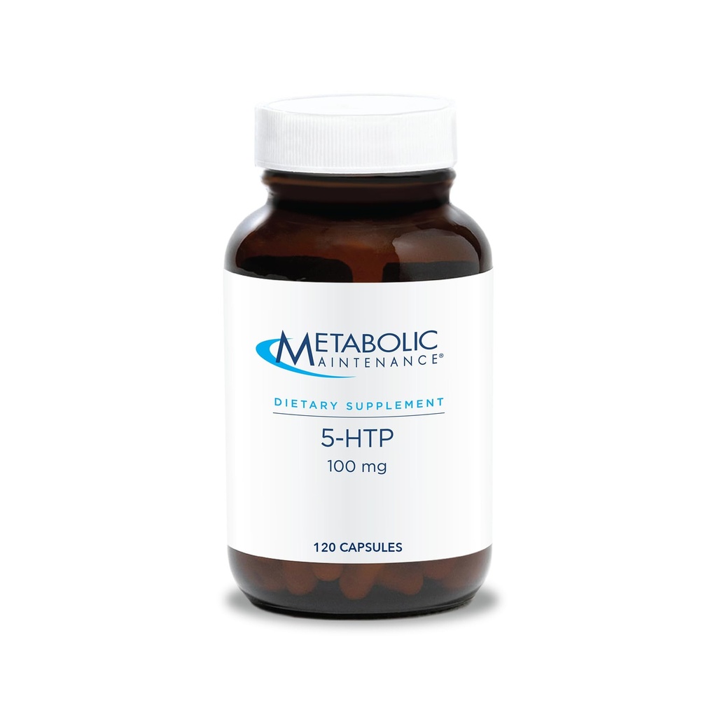 תחזוקה מטאבולית 5-HTP - מספק 100 מ"ג 5-Hydroxytryptophan - תמיכה סרוטונין Pathways, חיובי Outlook & Restfuness - 120 משרתים - 120 קפסולות - 120 קפסולות