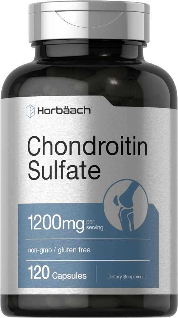 Horbaäch Chondroitin Sulfate 1200mg | 120 קפסולות | Non-GMO & Gluten Free Supplement