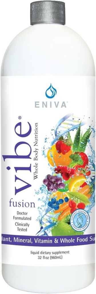 Eniva Vibe Fusion Daily נוזלי Multivitamin ומינרל תוסף Elderberry Zinc VIT C VIT D | תזונה עבור Immunity Energy