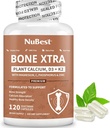 Nu Best Bone Xtra - Plant Based Bone Power, Strontium Boost with Strontium Citrate, Calcium, Magnesium from Marine Algae, Phosphorus, ויטמין C, K2, D3 | מקסימום Calcium Absorption