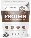 Zovita - אבקת חלבון שוקולד - 20g חלבון, פרוביוטיקה, 24+ ויטמינים ומינרלים - No Artificial Sweeteners - 26oz (20 משרתים)