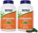 עכשיו Chlorella 1000 מ"ג טבליות - 200 הרוזן (Pack of 2) - טבעי Occurring Chlorophyll, Beta-Carotene - Non-GMO, טבעוני - מזון סופר ירוק לנשים וגברים