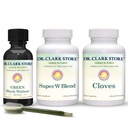 Dr Clark Store Intestine Support & Cleanse Kit - with Original Green Tincture from Black Walnut Hulls, Wormwood, ו- Cloves-Helps לשמור על פונקציונליות אופטימאלית