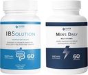 IBSolution and Men's Multivitamin Bundle - תוסף All-Natural לתמיכה בבריאות העיכול, גז, Bloating and Constipation, Immune System Support for Men - 60 קפסולות, 2Pack