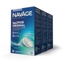 Navage SaltPod Bundle 3 30 Packs (90 SaltPods) - Navage Salt Pod Refills רק - מיועד בלעדית עבור מערכת ההנעה נישה - Sinus Rinse ו Saline Pods עבור מהיר ו Soothing הקלה הקלה הקלה