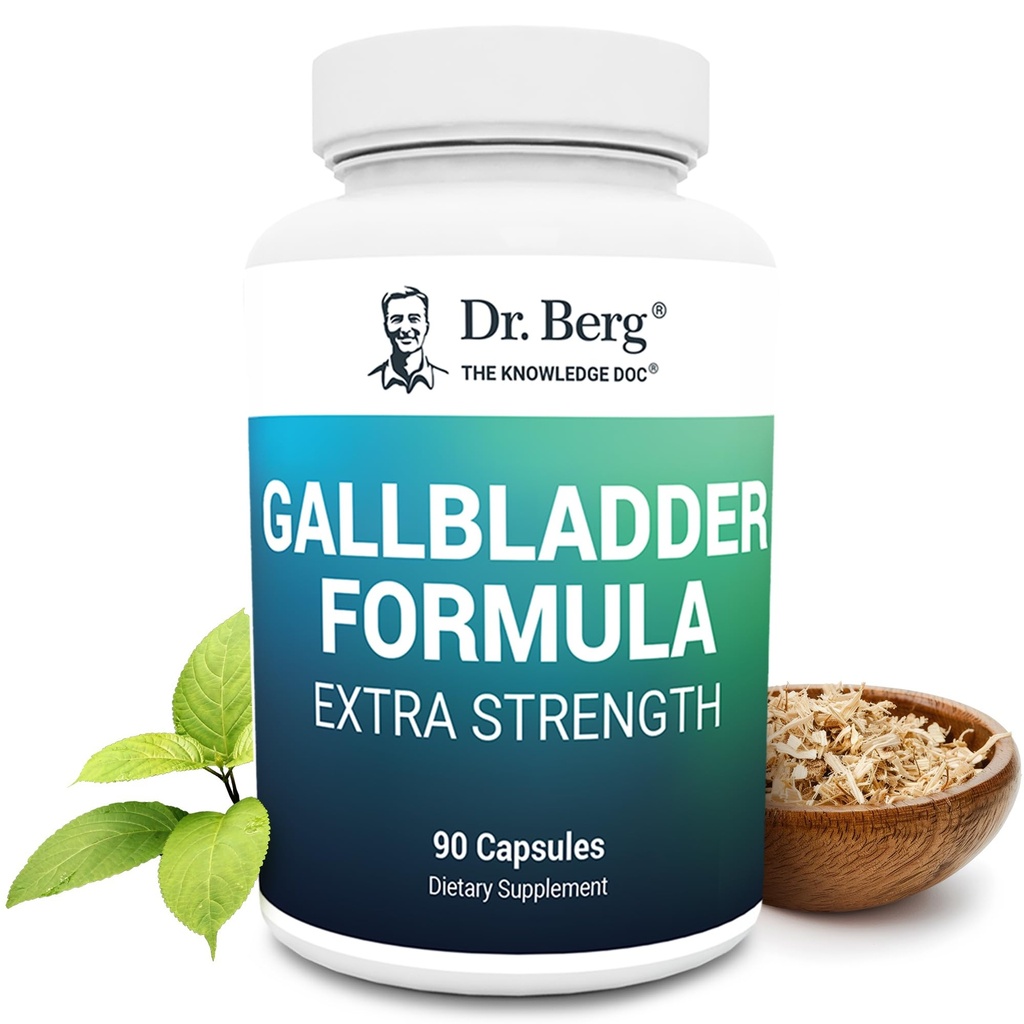 Dr. Berg Gallbladder Formula תוספת כוח - עם אבקת אוקס Bile ו Conjugated Bile Acid - תערובת Enzymes Prorietary - מלא 45 ימים אספקה - 90 קפסולות ירקות
