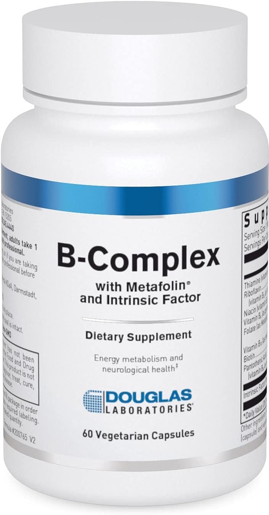 דאגלס מעבדות B-Complex w/Metafolin | תוסף B מקיף לתמיכה בתאי דם, הורמונים ומערכת העצבים* | 60 קפסולות