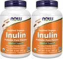 עכשיו תוספי מזון, Inulin Prebiotic Pure אבקה, אורגני מוסמך, Non-GMO Project מאומתים, תמיכה משפטית *, 8-Ounce (Pack of 2)