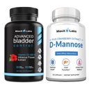 תוספי בקרה מתקדמים לנשים וגברים 60Ct + D Mannose כמוסות - Fast Acting 1400 MG תוספת כוח DMannose עבור Bladder בריאות 120 Ct