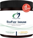 Designs for Health BioFizzizz Immune אבקת - ויטמין C Drink Mix תוסף עם Bioflavonoids, Zinc, 2000 IU ויטמין D + E - Fizzy Orange Flavor + Antioxidant Support (30 משרתים / 120g)