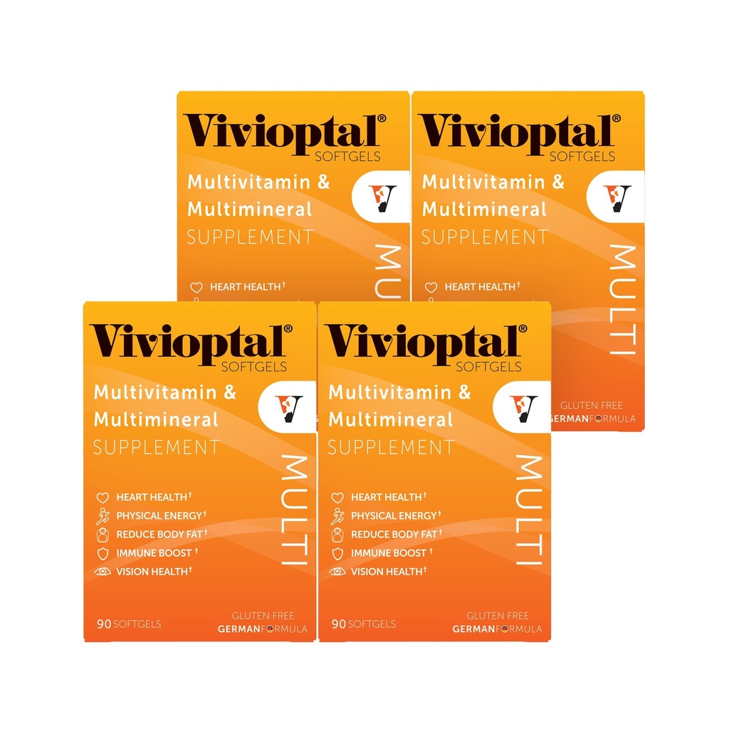 Vivioptal Multi, 90 Softgels (1 שנה אספקה), Multivitamin & Multimineral, Gluten Free, פורמולה גרמנית