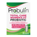 Probulin Total Care Women's Urinary Tract = Prebiotics + Probiotics + Postbiotics כדי לתמוך מיקרוביומה בריא Vaginal - 20 מיליארד CFU - 12 סטרינס - 30 קפסולות טבעוניות