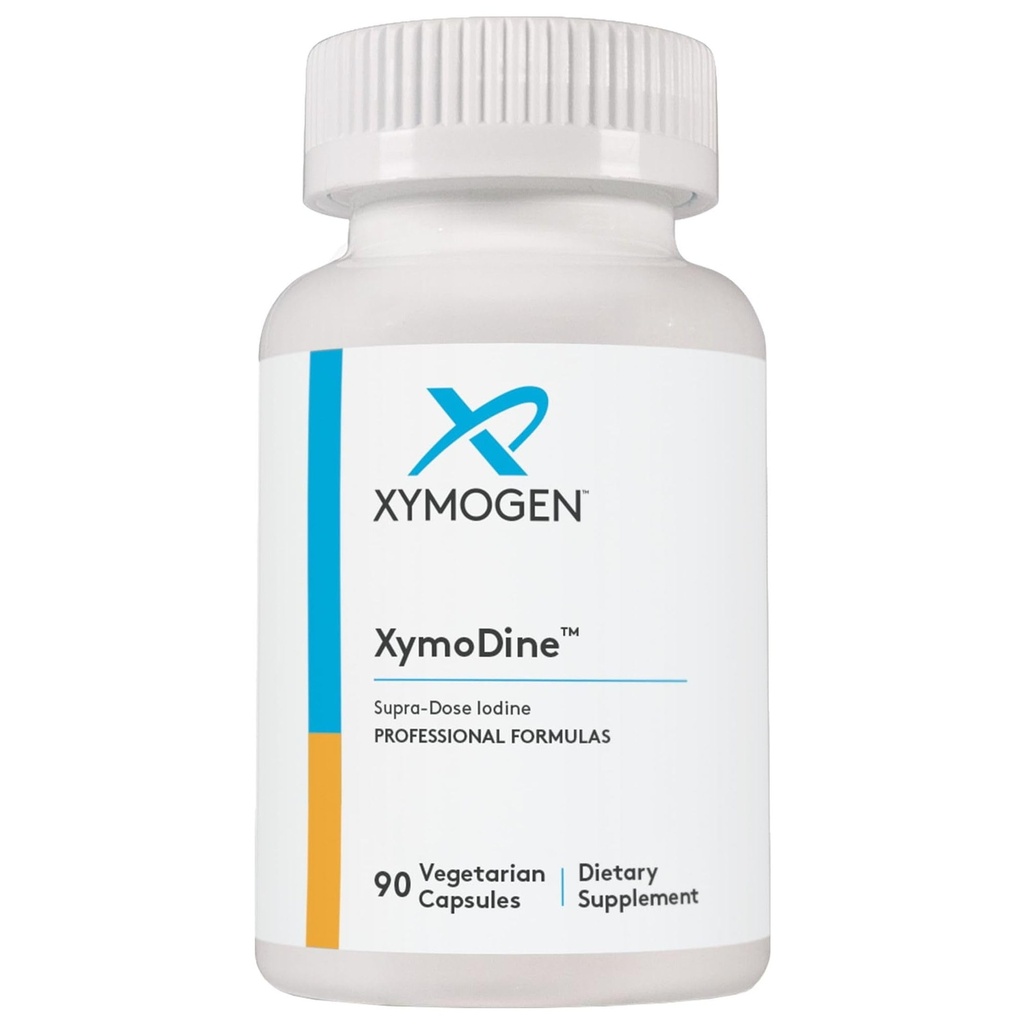 XYMOgen XymoDine Iodine תוסף - High Potency Iodine 12.5 גרם לתמיכה בסינתזה בריאה של הורמונים Thyroid (90 קפסולות צמחוניות)