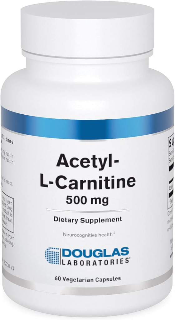 דאגלס מעבדות Acetyl L-Carnitine 500 מ"ג | תומך המוח ותפקוד עצבי במהלך תהליך ההזדקנות הרגיל *