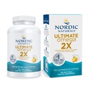 Nordic Naturals Ultimate אומגה 2X, Lemon Flavor - 180 Soft Gels - 2150 מ"ג אומגה 3 - שמן דגים גבוה עם EPA & DHA - מקדם את המוח והבריאות הלב - Non-GMO - 90 משרתות