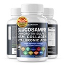 Glucosamine Chondroitin sulfate Methylsulfonylmethane Hyaluronic Acid Turmeric GB ויטמין C, D3, Black Pepper -150 קפסולות מיוצר בארה"ב