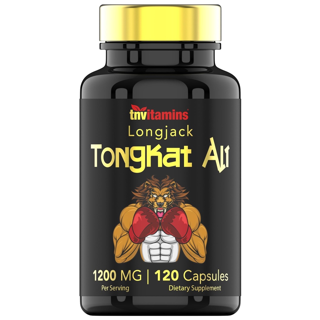 Tongkat Ali for Men: 1200 מ"ג x 120 קפסולות | ידוע גם בשם Longjack Root | 100% All-Natural & Ultra Potentטונגkat Ali