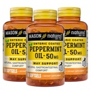 MASON NATURAL Peppermint שמן 50 מ"ג Enteric Coated תוסף, 270 יום אספקה של תמיכה בגזטרו מעיים עבור תפקוד תקין של Bowel, Softgel Pills