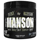 DARK METAL Inc. Manson High Stim Pre Workout אבקת, אנרגיה פוקוס כוח, טעון עם Betaine L-Carnitine Caffeine Infinergy, 35 Srvgs, Blue Raspberry