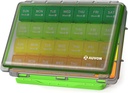 AUVON Moisture-Proof חודשי גלולות מארגנת, גדול 28 ימים גביע מקרה עם 4 שבועות תרופות מארגנת רו, נסיעות ידידותי לאחסון שמן דגים, ויטמינים, תוספי מזון, תרופות