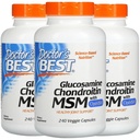 המיטב של הדוקטור (3 Pack Glucosamine Chondroitin MSM עם OptiMSM, 240 Veggie Caps