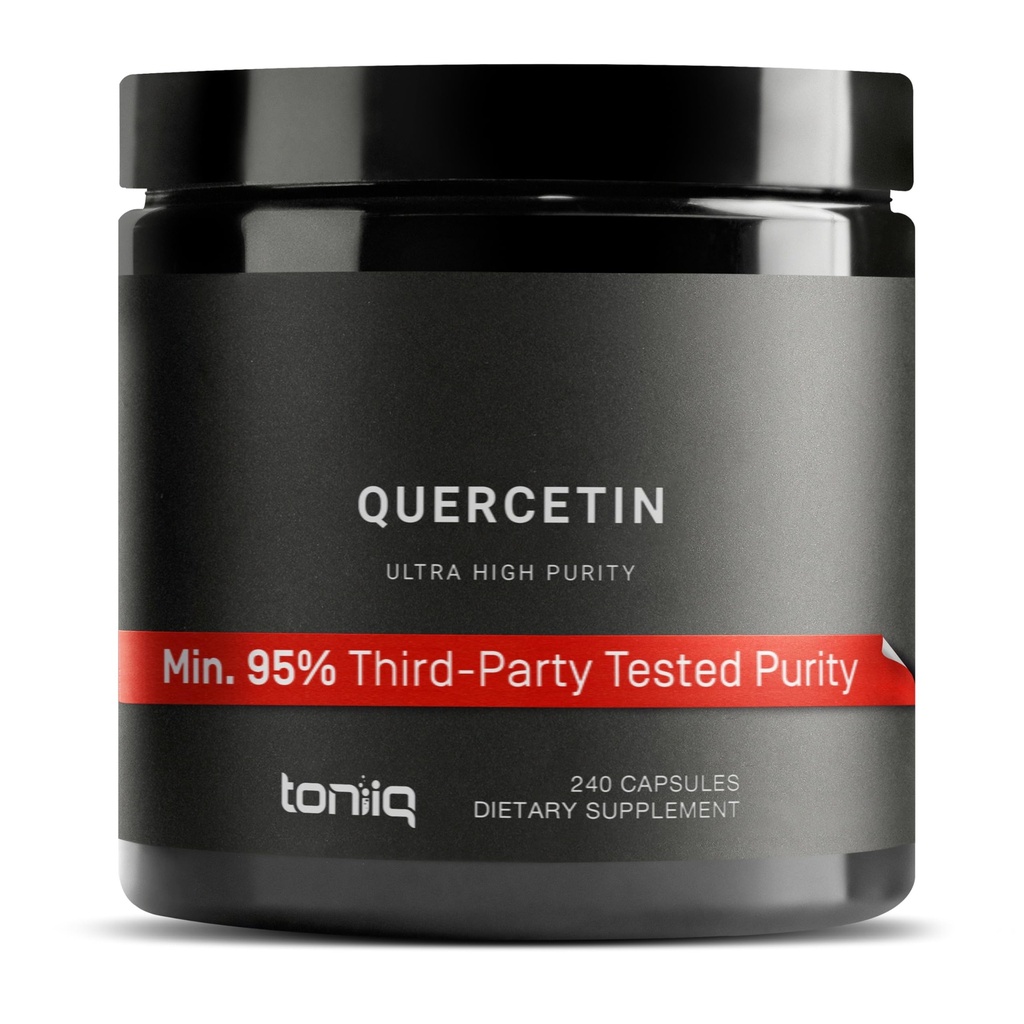 Toniiq Ultra High Purity Quercetin קפסולות - 95%+ Highly Purified and Bioavailable - 1000mg Per Server - 240 קפסולות Quercetin תוסף