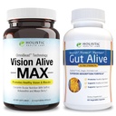 Bright Eyes and Healthy Gut Bundle | Lutemax® 2020, Bilberries, Blueberries, c3g from Black Currant, Maqui Berry, Saffron, Astaxanthin | ג'ינג'ר, Artichoke Leaf, Licorice Root & Zinc Carnosineine