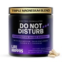 Life Happns אינם מפריעים Sleep Aid למבוגרים טבעיים עם L-theanine, Magnesium, Passion Flower & Evodia פירות for Restorative Sleep Melatonin-Free, non Habit-forming, 60 קפסולות