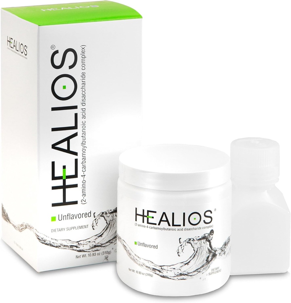 Healios Unflavored Oral Health and Dietary Supplement, אבקת טפסים, באופן טבעי מקור L-Glutamine טרלוז L-Arginine, 10.93 Ounces