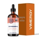 Vimergy USDA אורגני Ashwagandha נוזל לחלץ, 57 משרתות - טיפות תוסף סטרס - הסתגלות - תמיכה פונקציונלי קוגניטיבי - תמיכה בשינה - אלכוהול חינם, לא-GMO, טבעוני & Paleo Friendly מ"ל)