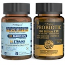 Probiotic 100 מיליארד CFU + 120 מיליארד CFU לבריאות Gut & Digestive, טבעוני Acidophilus Probiotic תוסף
