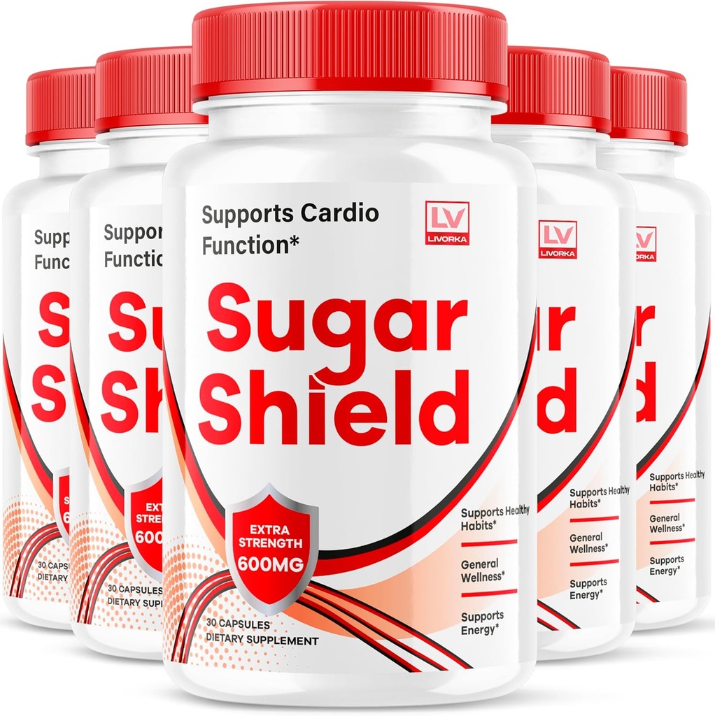(5 Pack) Sugar Shield, Sugar Shield Blood Support, Sugar Shield Pills, Sugar Shield קפסולות, Sugar Shield All Natural, SugarShield, Sugar Shield Advanced Formula, Sugar Shield Reviews, 150 קפסולות