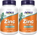 עכשיו תוספים, Zinc (Zinc Gluconate) 50 מ"ג, תומך Enzyme פונקציות *, Immune Support *, 250 טבליות (Pack of 2)