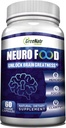 GreeNatr Brain Supplements for Memory and Focus - גינקו בילובה קפסולות המוח Booster בתוספת B1, Folic Acid & Calcium - תוספי זיכרון עבור קפסולות קוגניטיביות ומוח 60 (1בק)