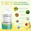 Magnesium Citrate נוזל תוסף(10 Fl Oz, Magnesium Complex Drink / Oral Solution with ויטמיןB, Zinc, Sodium ו Bromelain for Sleep,muscle,Heart,Gut Support (Pineapple)