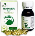קבוצת QG Badger Fat Source of Polyunsaturated Fatty Acids - 60 קפסולות, 300 מ"ג כל אחד
