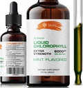 נוזל Chlorophyll טיפות - Natural Sodium Copper Chlorophyllin לחלץ - ניקוי ותמיכה מערכת החיסון שלך ואנרגיה באופן טבעי - טבעוני, non-GMO Dietary Greens Tincture - 2 fl. Ozבק