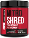 Jacked Factory NITROSURGE Shred Pre Workout תוסף - אנרגיה Booster, מקבלי כוח מיידי, Sharp Focus, Powerful Pumps - Nitric Oxide Booster & PreWorkout אבקת - 30Sv, Watermelon