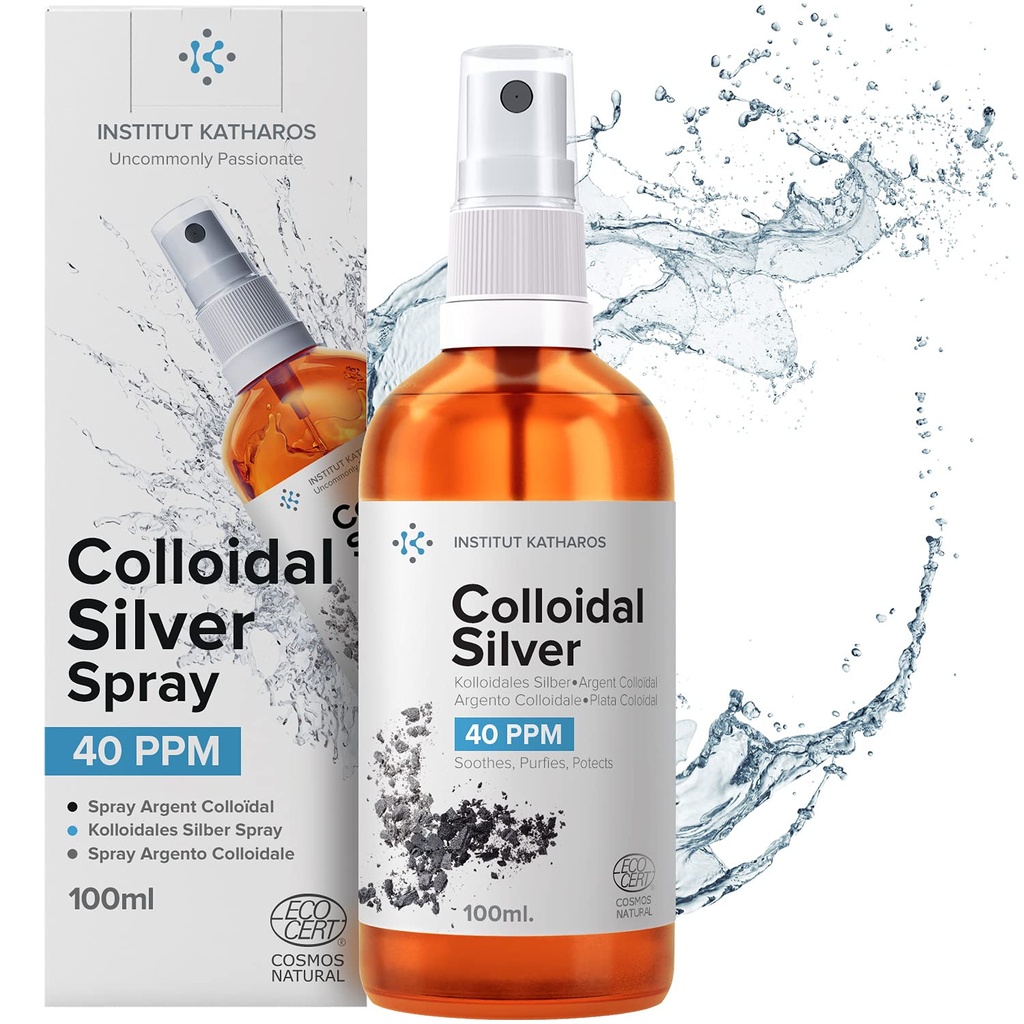 cooidal Silver נוזל 3.4 oz Spray ● ● bioactive Hydrosol Silver Water ● ● פתרון טבעי ננו סול פתרון ● ● מינרלים Ionic 40 PPM